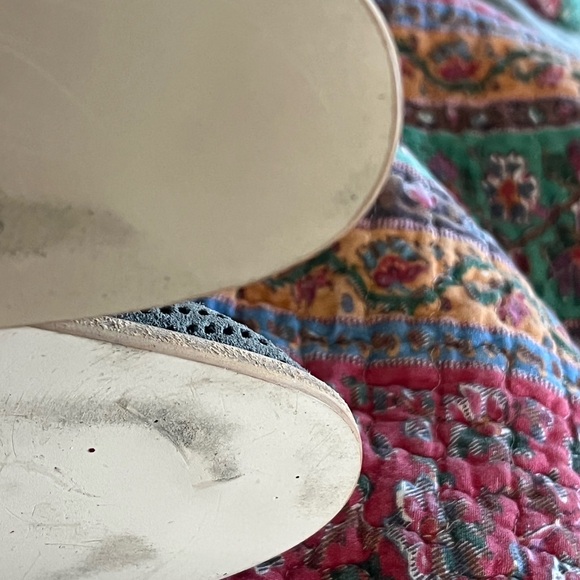 Size 9.5- Anthropologie -Blaire Mules Grey/ like new (leather) - Picture 4 of 6